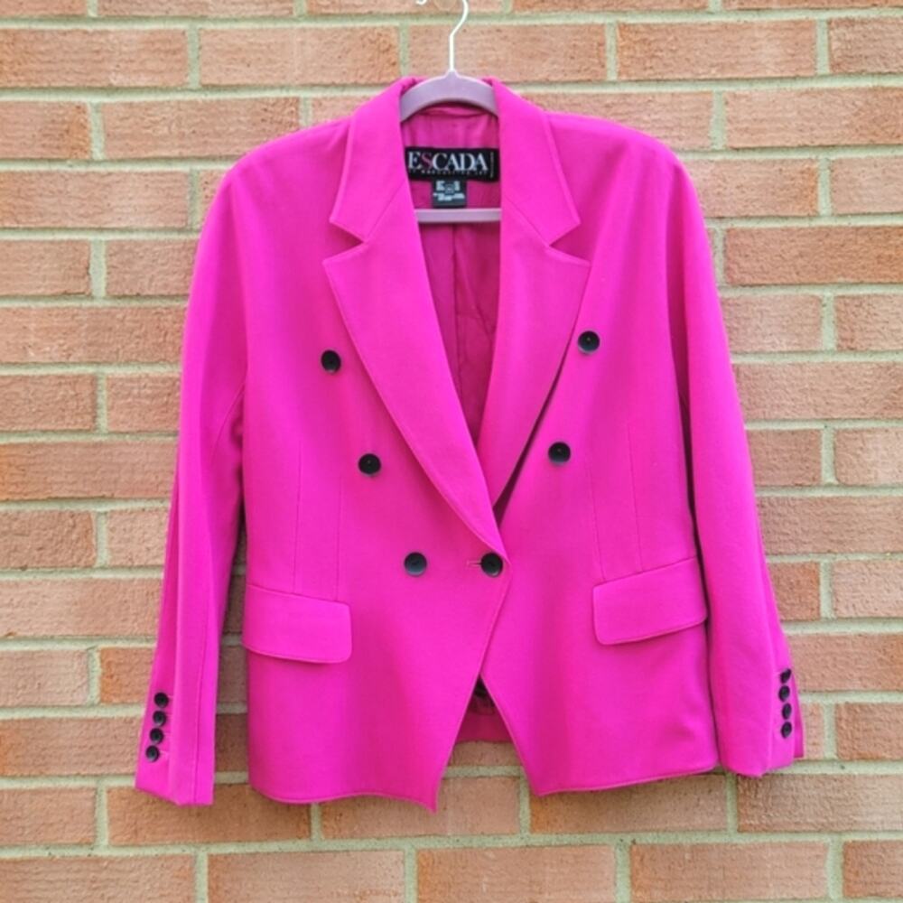 Escada Pink Double-Breasted Blazer
